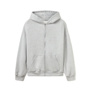 600 GSM 'Light Heather Gray' Zipper