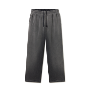 600 GSM 'Faded Black' Straight-leg Pants