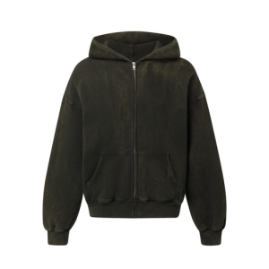 450 GSM ‘Bleach Black’ Zipper