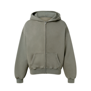 450 GSM 'Vintage Olive' Zipper