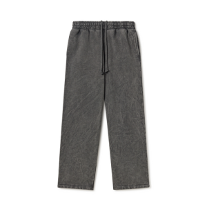 600 GSM 'Vintage Black' Straight-leg Pants